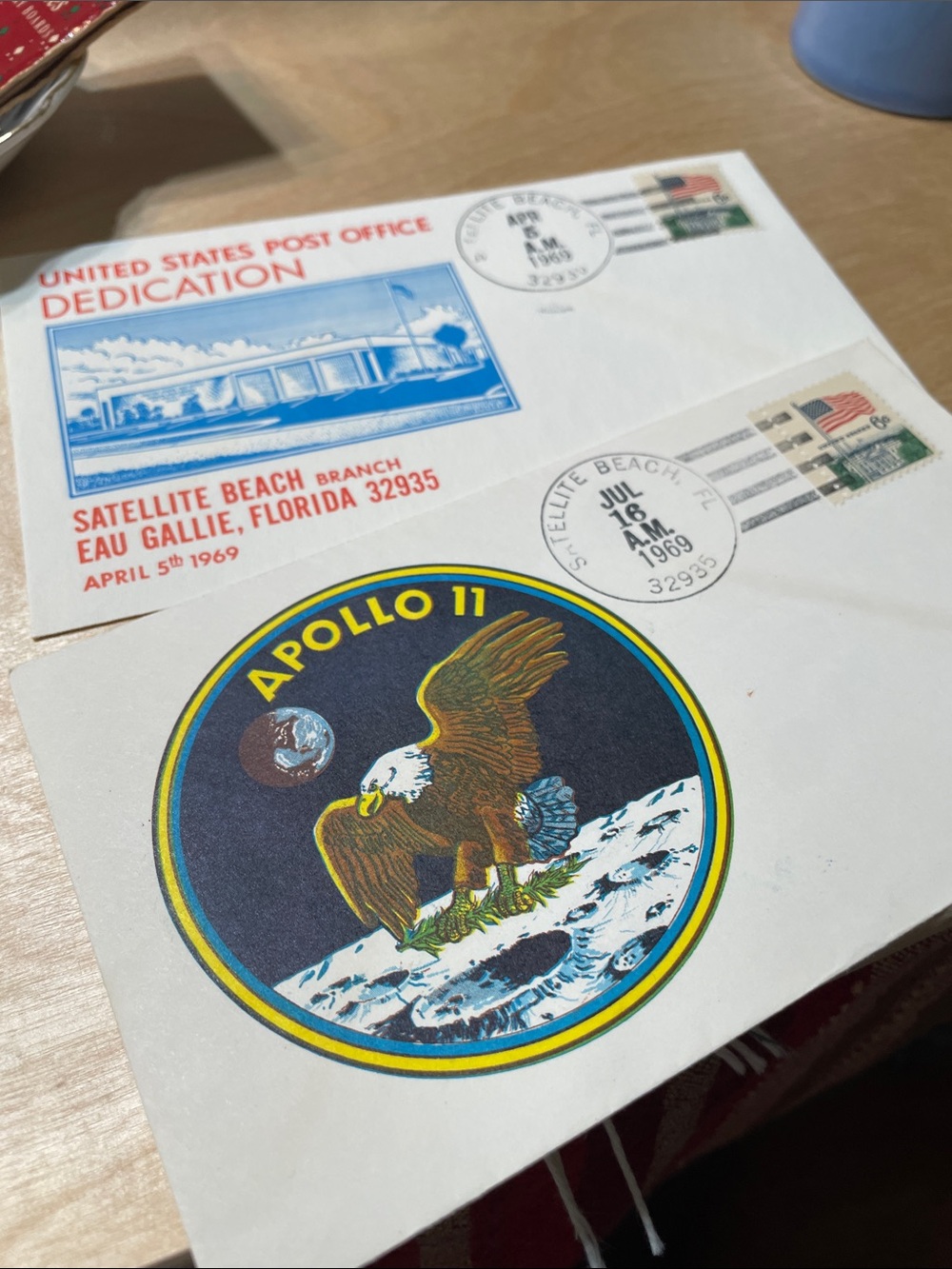 Apollo 11 Eagle Patch First Day Cover - Navy & Yellow Graphic